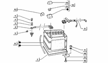 Batterie-massekabel und pluspolkabel