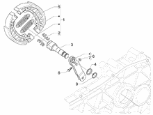 Hinterbremse - Bremsbackensatzen