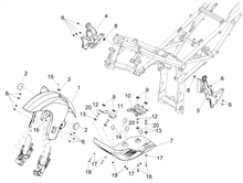 Vorderes Schutzblech-Stütze