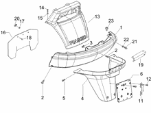 Hinterabdeckung - Kotflügellappen