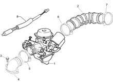 Vergaser, komplett - Ansaugstutzen