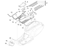 Mittlere Verklaidung - Fußraster